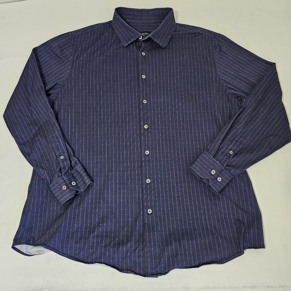 Bugatchi Other - Bugatchi OoohCotton Tech Button Down Shirt XXL 8-Way Stretch Long Sleeve